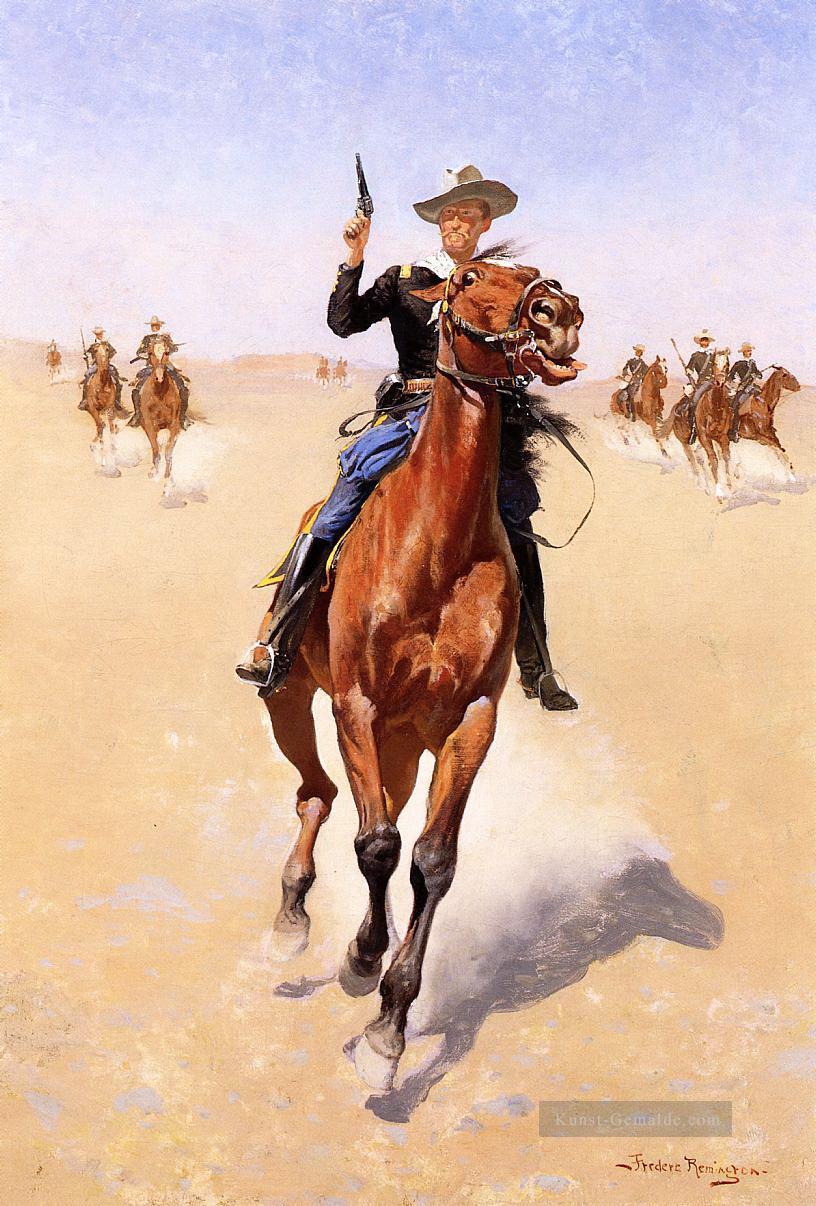 der Soldat 1892 Frederic Remington Indiana Cowboy Ölgemälde
